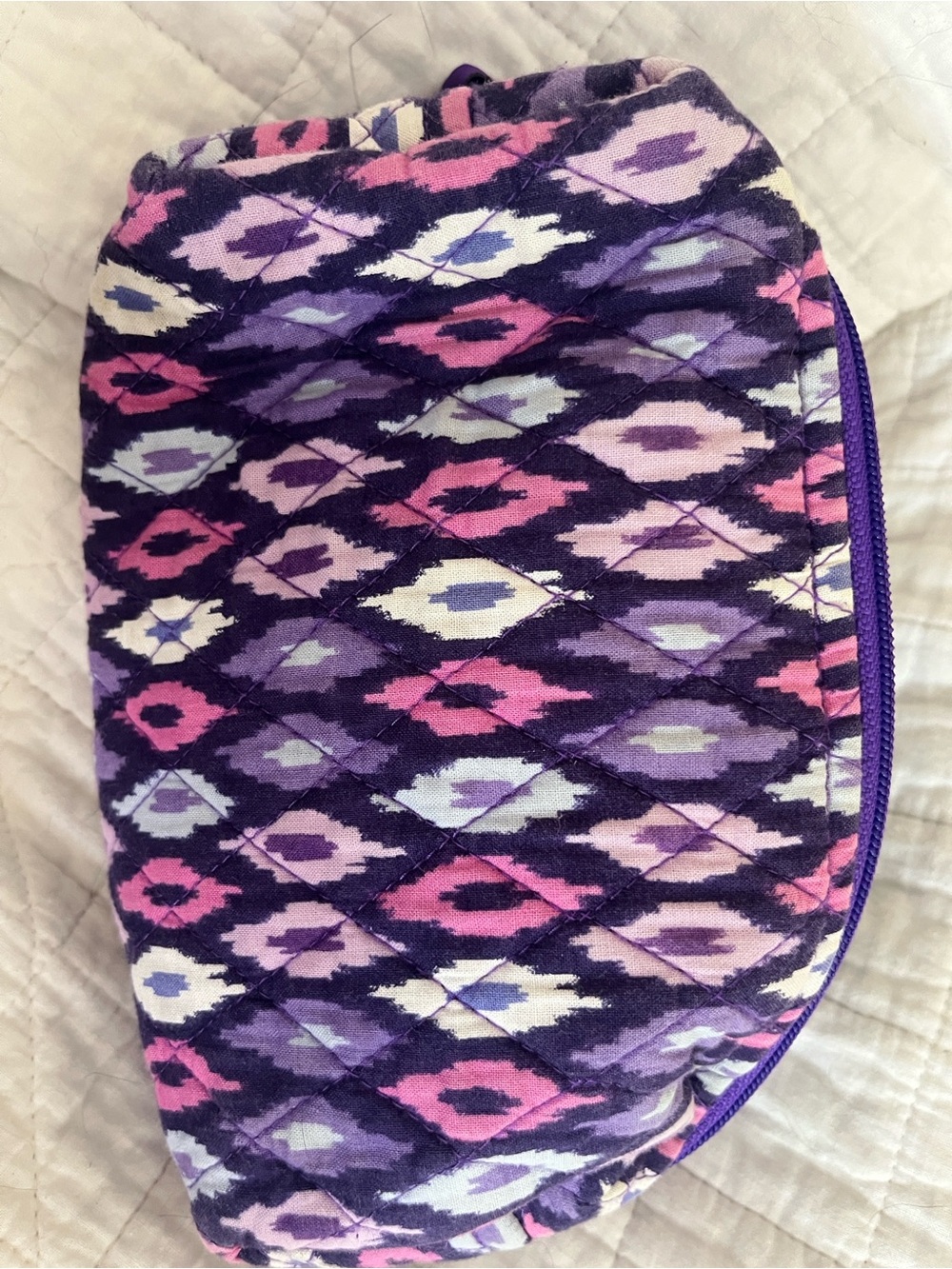 Vera Bradley Lilac Tapestry Purple/Pink Cosmetic Case Makeup Toiletry Bag